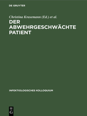 cover image of Der abwehrgeschwächte Patient